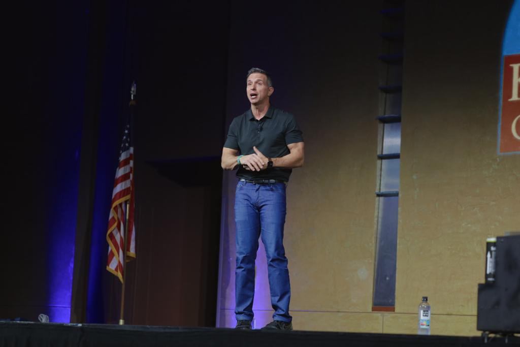 Damon West inspired the audience to “be a coffee bean” during his keynote presentation. 