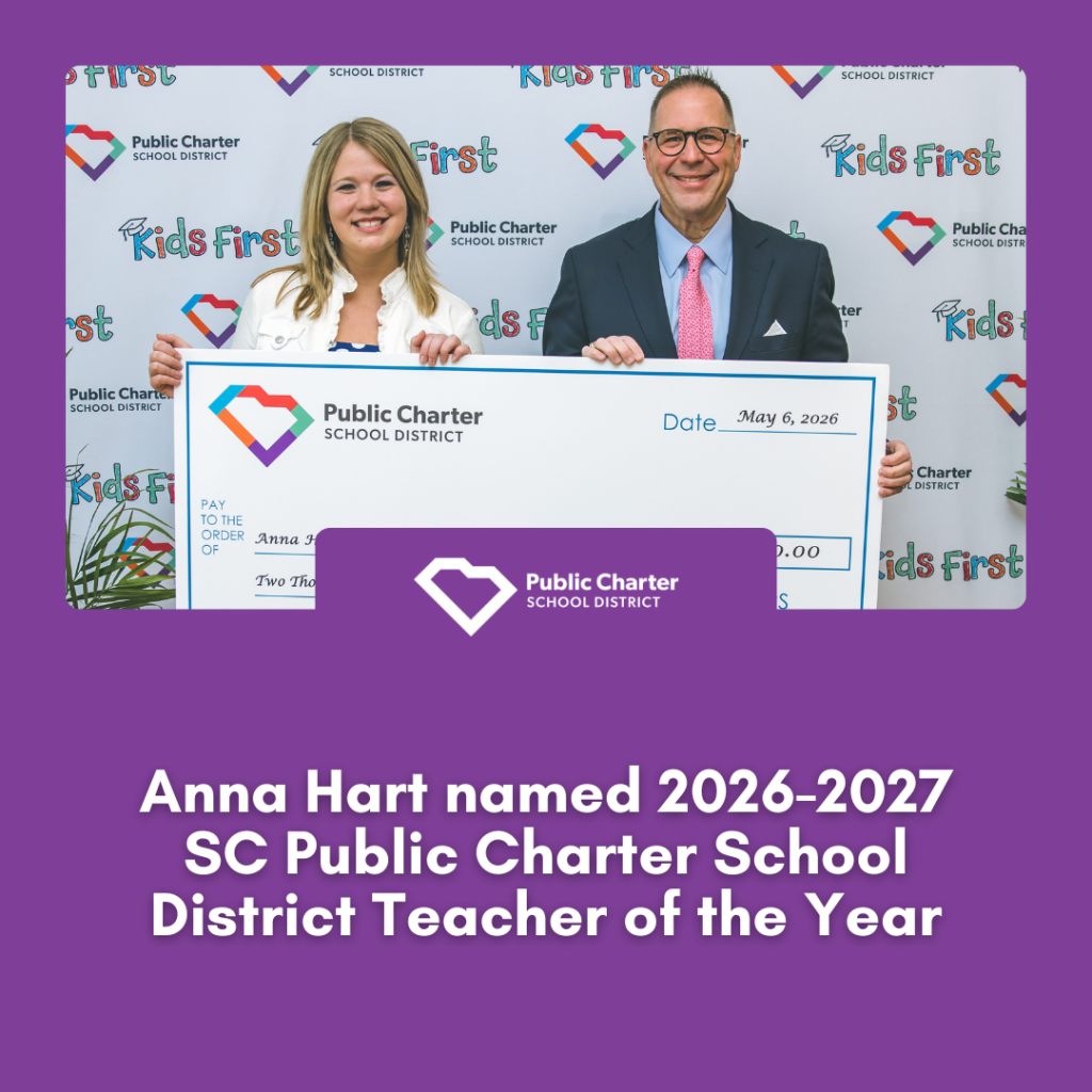 Anna Hart named 2026-2027 SC Public Charter School District Teacher of the Year